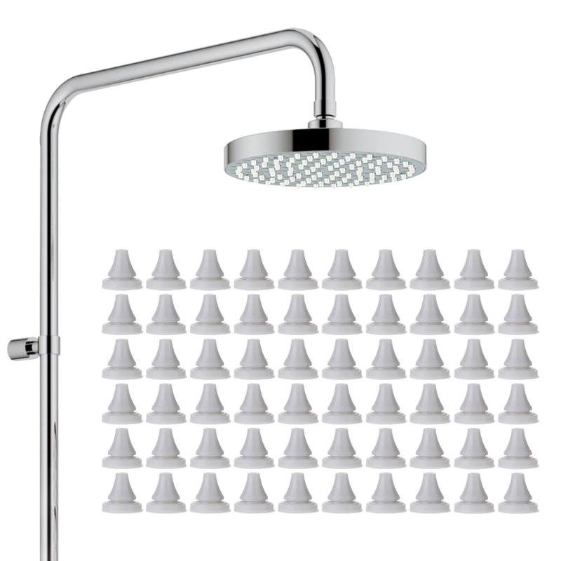 50Pcs Shower Head Replacement Nozzles Sprays Hole Round Tip Shower Head Silicone Nozzle Sprinkler Easy To Install