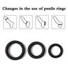 3Pcs Black Male Set Silicone Rubber Stretchy  Delay Ejaculation  Rings