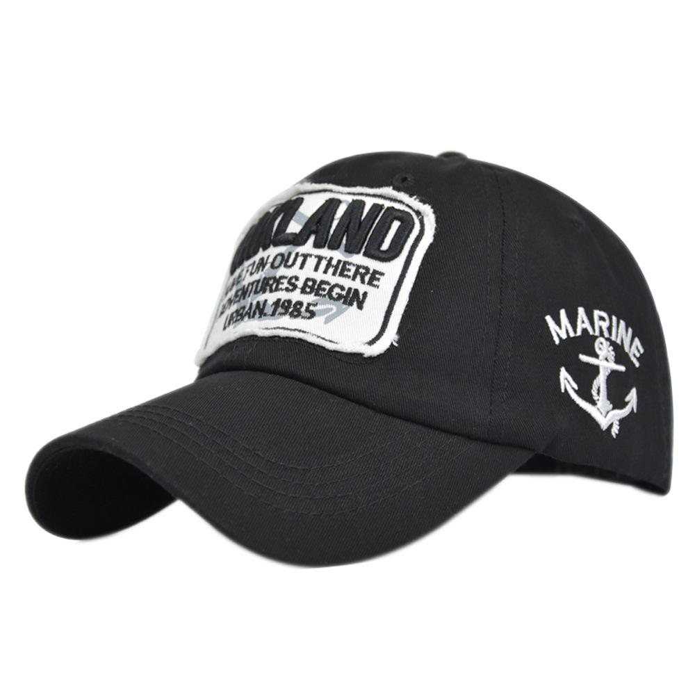 Oakland embroidered baseball cap - 3d embroidered duckbill cap - curved brim sun hat Adjustable