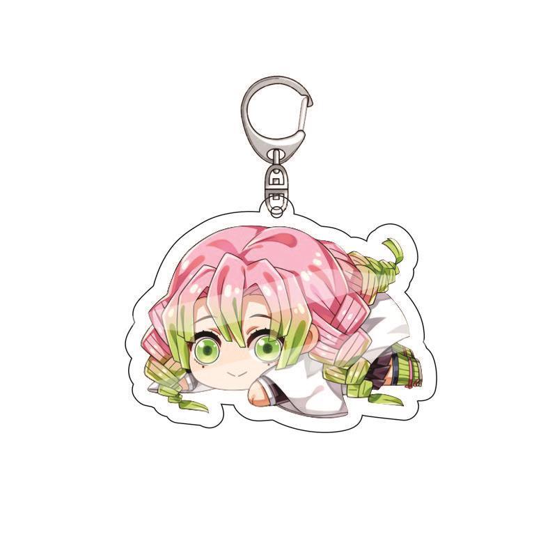 Anime Acrylic Keychain Pendant Demon Slayer Kimetsu No Yaiba Accessories Creative Ornament Hanging Charm Gift For Fans Cosplay Carry Mini Lightweight