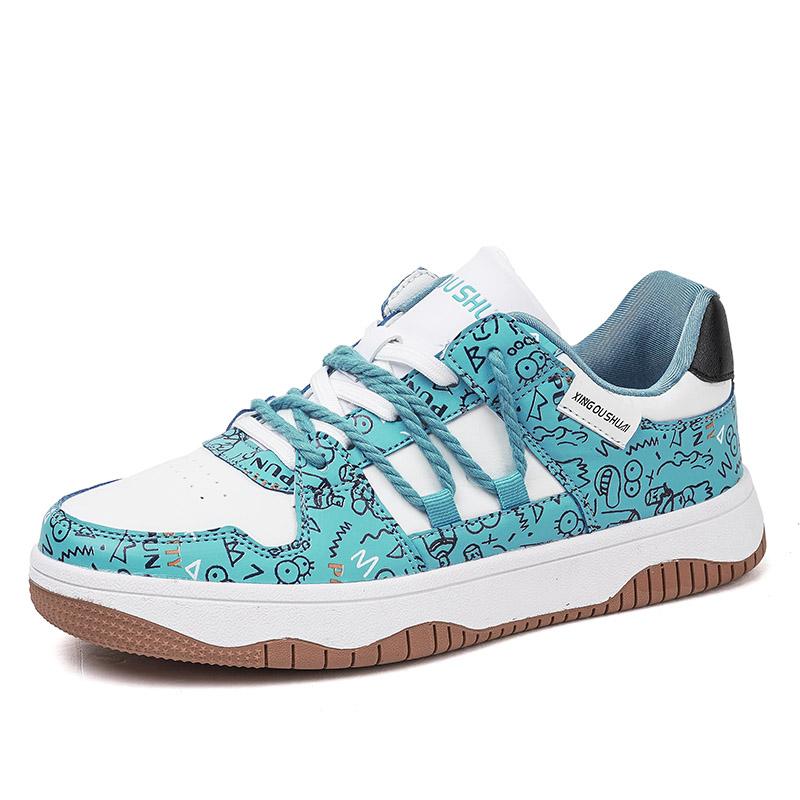 

Мужская повседневная обувь Нескользящие кеды для скейтборда Мужские удобные кроссовки Легкие кроссовки для ходьбы с толстой подошвой для мужчин 39 синий