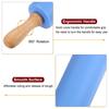 Uxcell Silicone Rolling Pin for Baking, 31cm, Wooden Handle, Non-Stick Rolling Pin, Small Roller, Play-Doh Rolling Pin for Dough, Pizza, Fondant, and