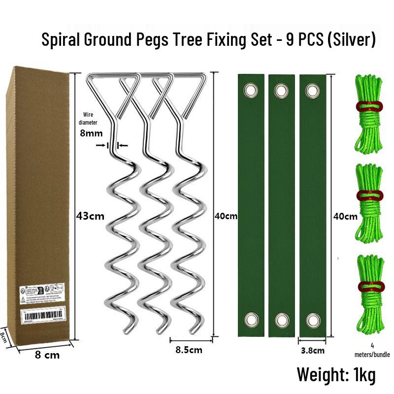 Spiral Tree Stake Kit - Heavy Duty Support Set