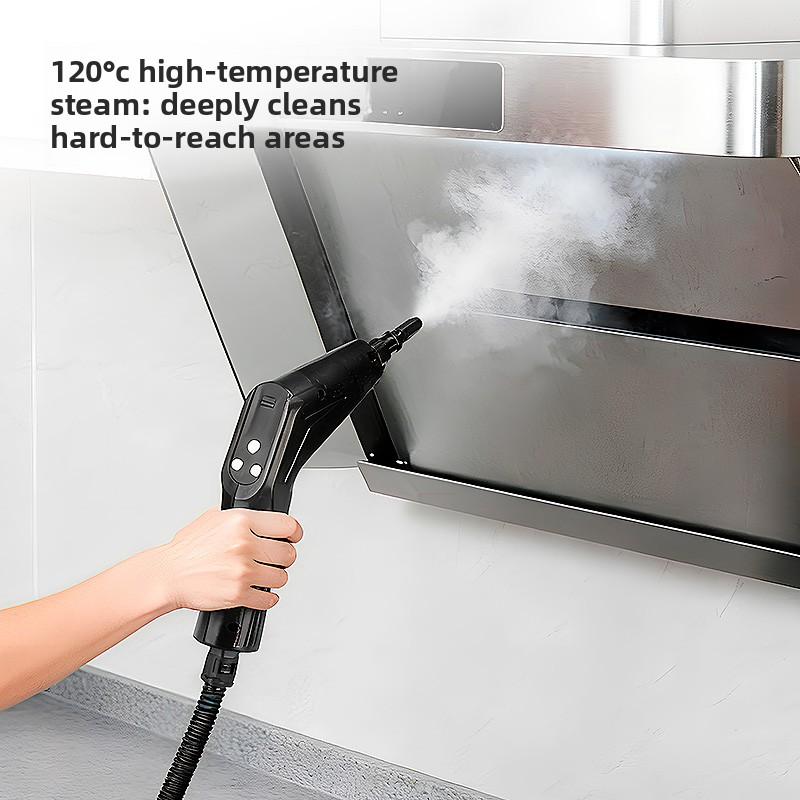 Handheld High-Pressure Steam Cleaner 140℃/290°F – Kills 99.9% Bacteria – Air Conditioner, Range Hood, Car Detailing, Carpet, Bat