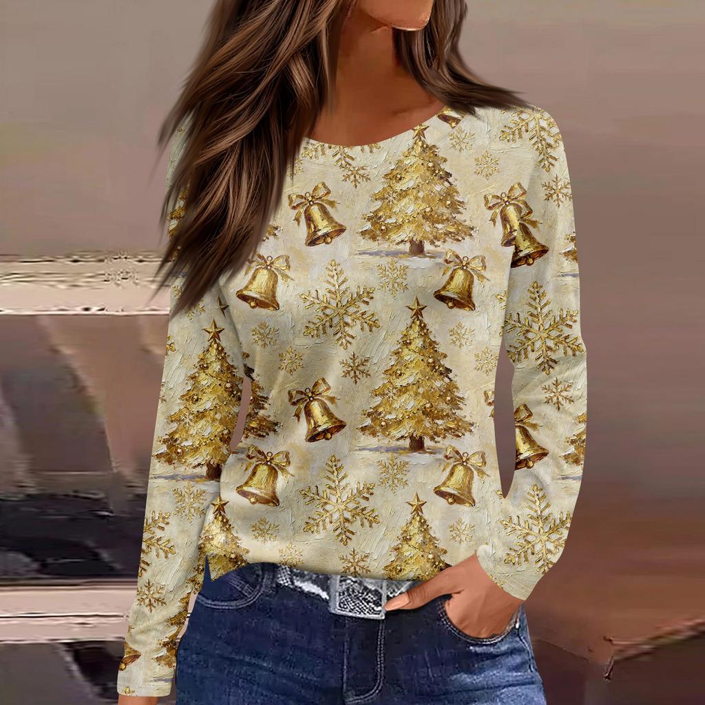 Womens's Fashion Casual Halloween Print V-neck Mid Length Pocket 3/4 Sleeve Top