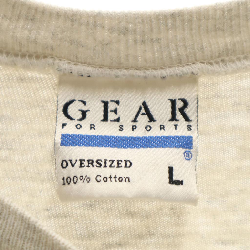 GEAR 90s Made in USA Old Short sleeve T-shirt L gray Men's Used