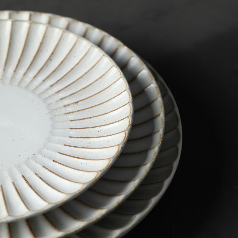 Japanese Retro 8-Inch Round 3-Compartment Plate
