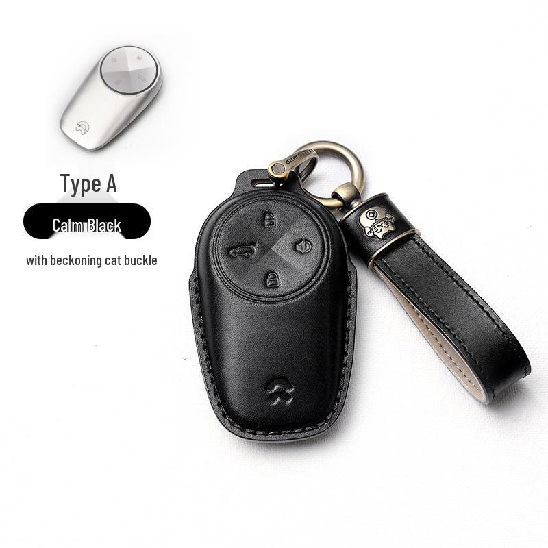 NIO EC6/ES6/ES8 Genuine Leather Key Case with Cowhide Shell & Buckle