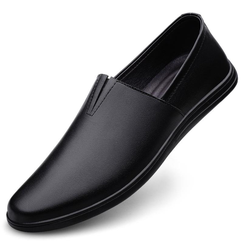Men Leather Loafers Casual Slip On Shoes Soft Sole Non Slip Business Walking Dress Shoes Sizes 37-45 Daily Work Daily Wear 37