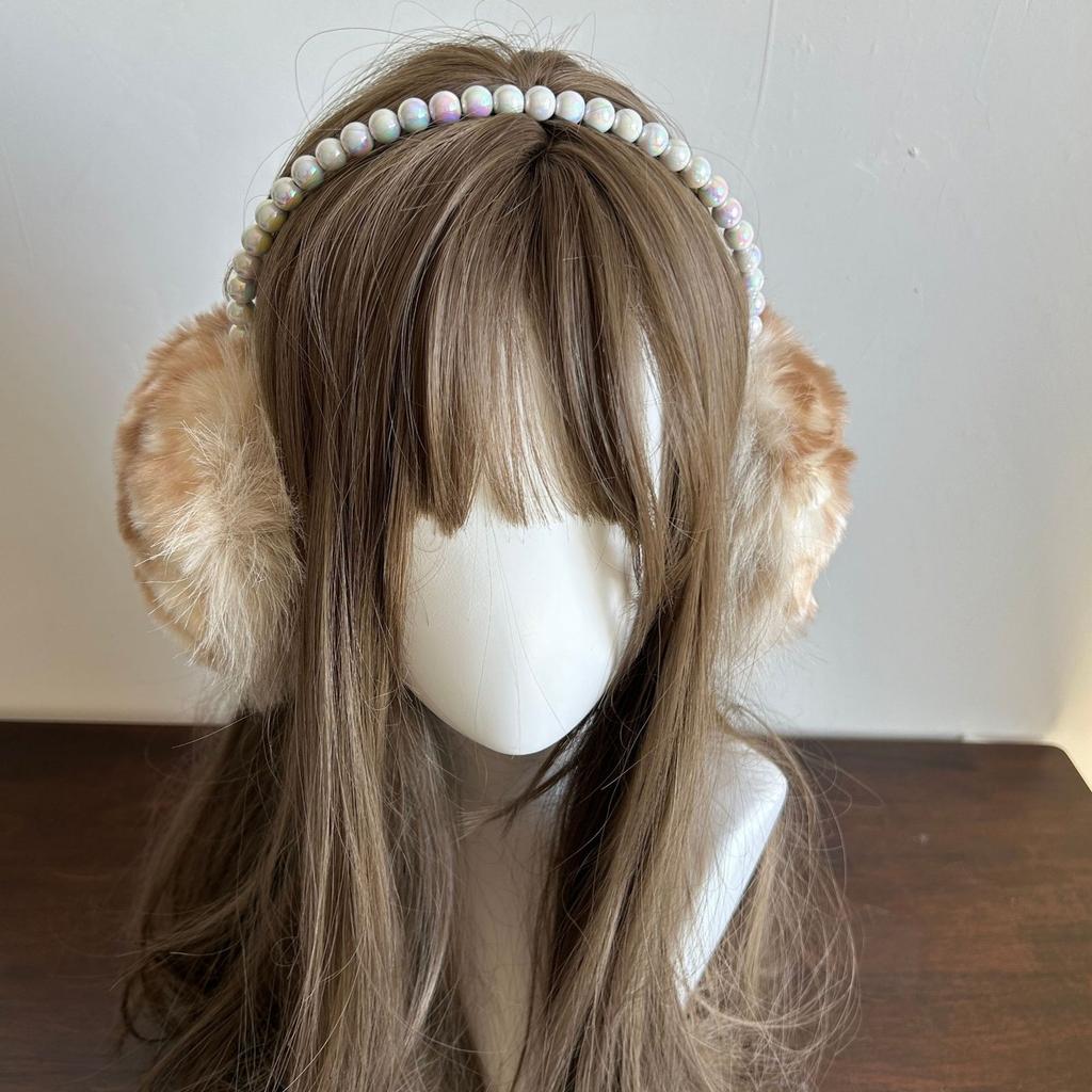 Collapsible Plush EarMuffs for Women and Kids Ear Warmer Furry Headband for Winter Christmas New Year Gifts