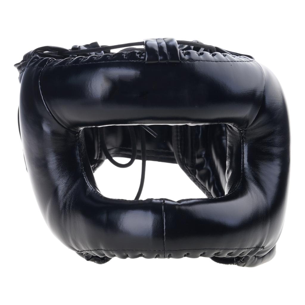 Full Face Kick Boxing Helmets PU Leather Training Sparring Headgear Helmets Martial Art Headgear Protector Enduring
