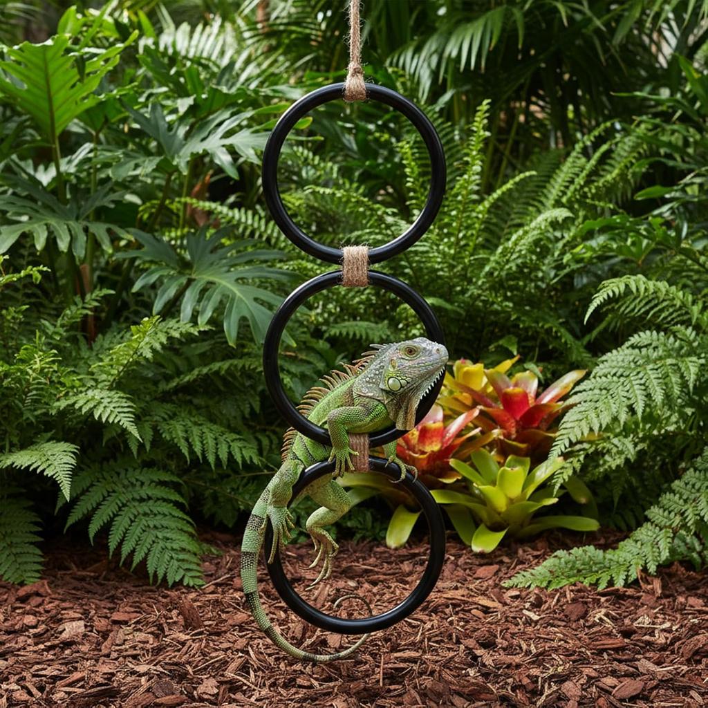 Snake Climbing Rings, Ball Python Tank Accessories, Reptile Enrichment Toys, Corn Snake Playground Climbing Toy for Bearded