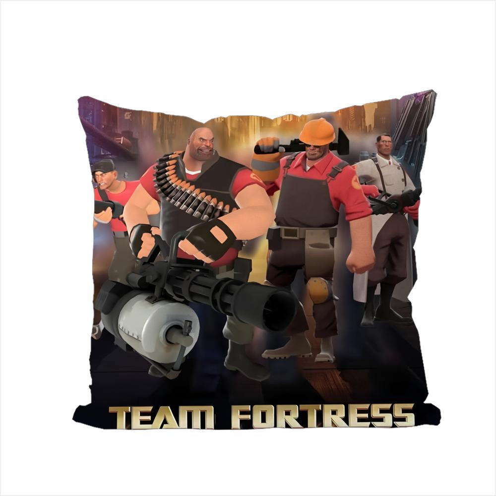 Game TTeam Fortress 2 Pillow Case For Car Sofa Decorative Home Doublesided Print Plush Square Throw Pillow Cushion Cover