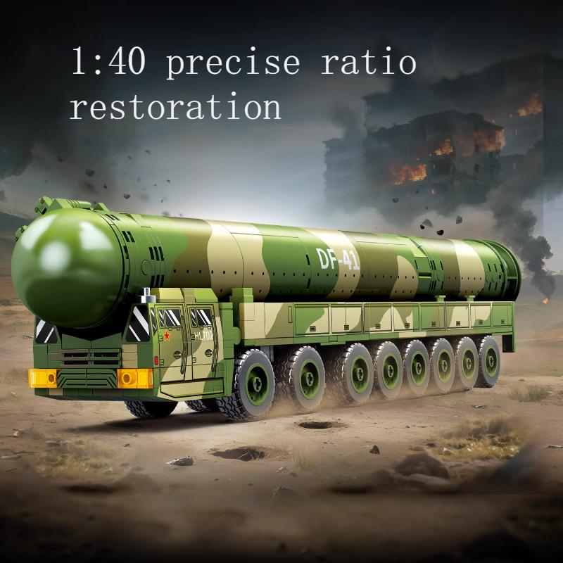 SEBAO Building Blocks DF-41 Intercontinental Missile Assembly Model Educational Children's Trendy Ornaments Toys Gifts