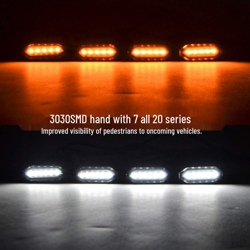 Geeignet für Low-Profile-Mods, diese weißen und gelben zweifarbigen LED-Grillleuchten sind für die neuen Jimny JB64/JB74 Modelle konzipiert.