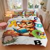 3pcs Capybara Print Duvet Cover Set - Machine Washable, Includes 1 Cover and 2 Pillowcases, No Core Included yy251013046