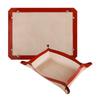 1PC Silicone Fiber Baking Mat With Button , Reusable Corners Snap Together To Form Leakproof & Non Stick Baking Tray, Oven Liner