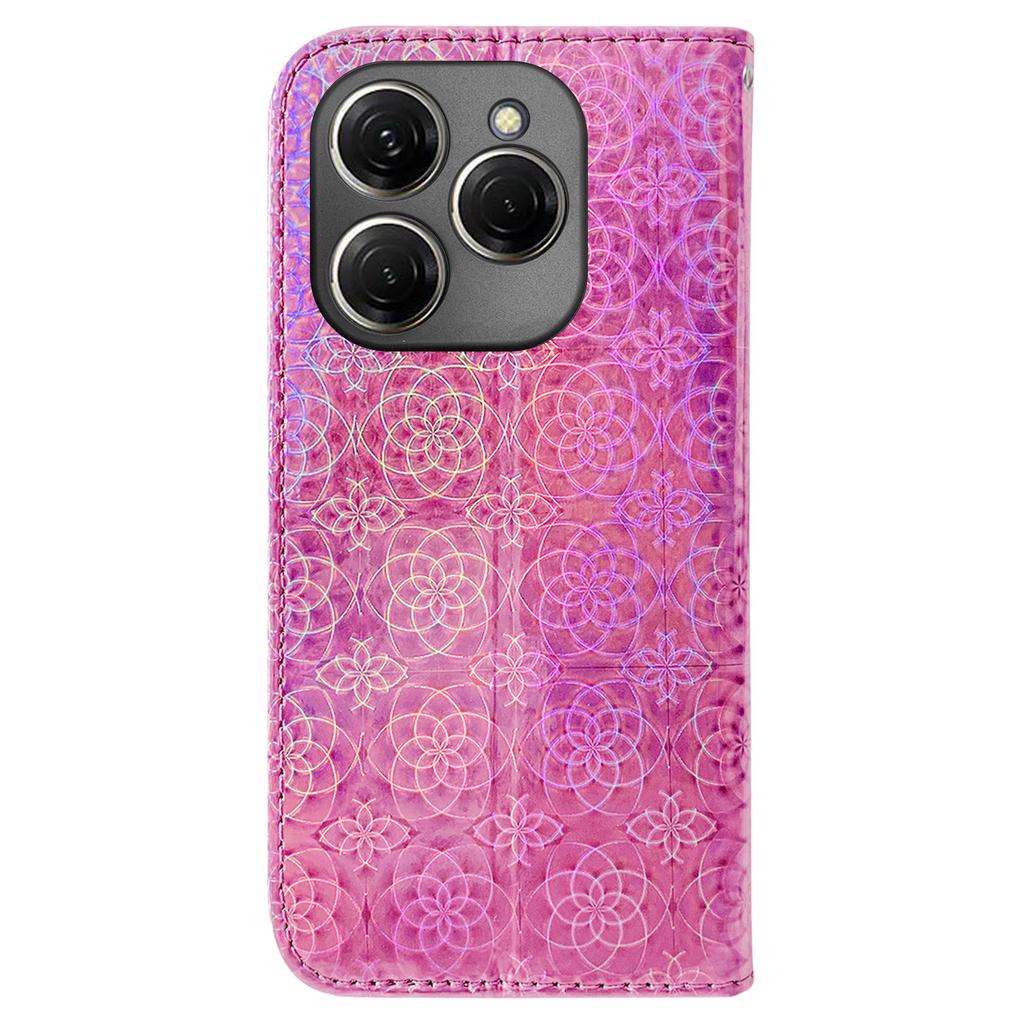 For TECNO Spark 20 Pro Phone Case Dazzling Flower Card Slots Leather Cover