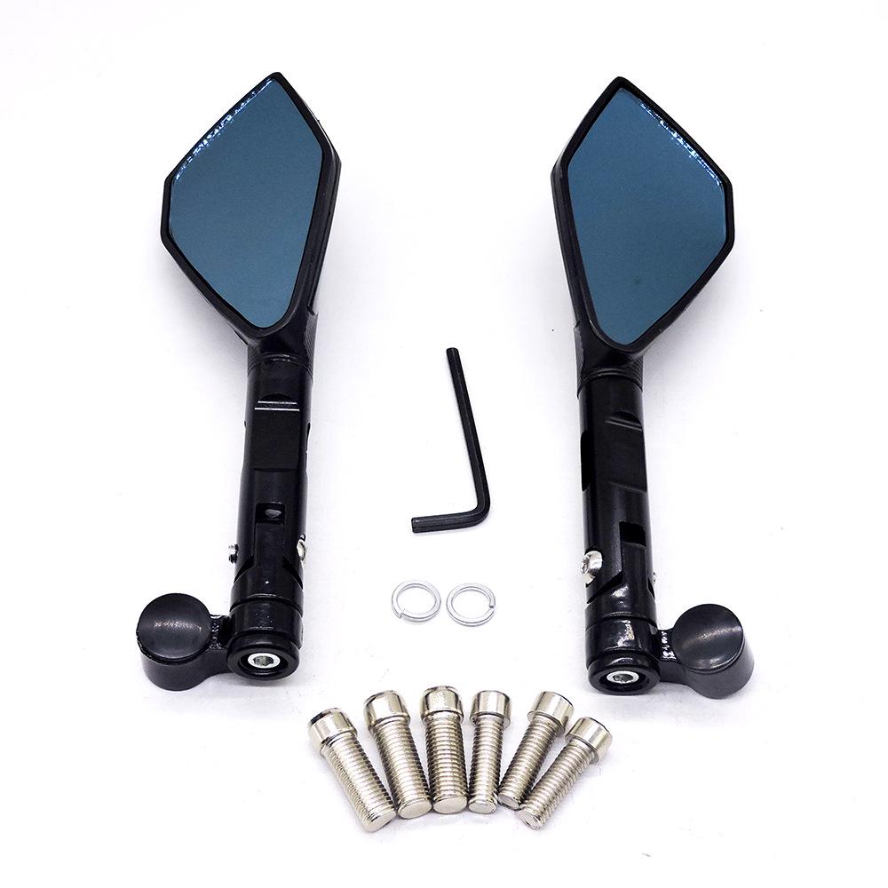 Motorcycle Rearview Pentagon CNC Mirror - Reversing Auxiliary Reflectors for Electric Cars and Bikes