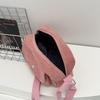 New Corduroy Striped Crossbody Bag Solid Colour Adjustable Strap Shoulder Bags Simple Design Lady's Square Bag for Women Girls