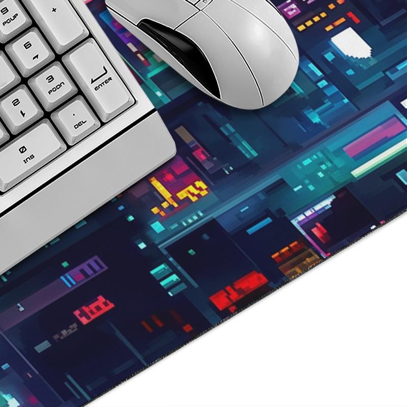 Mouse Pad Neon City Gaming XL Custom New Computer Mousepad XXL Mouse Mat Carpet Natural Rubber Non-Slip Soft Desktop Mouse Pad