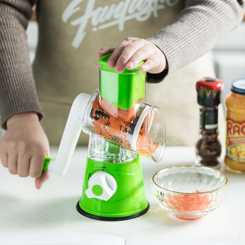 3 în 1 tăietor de legume multifuncțional instrument de bucătărie grilă rotativă feliere tocătoare de cartofi tocați manual ustensile de bucătărie