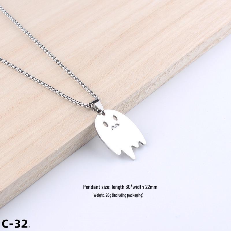 Colier Unisex cu Pandantiv Cruce Stil Hip-Hop - Accesoriu Bijuterie din Oțel Inoxidabil