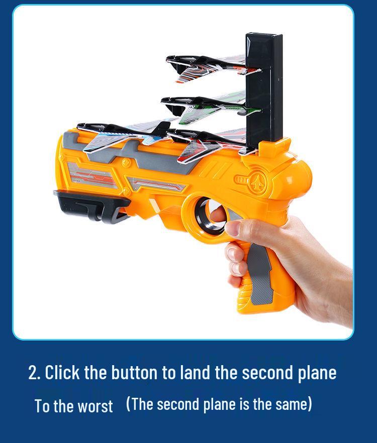 Kids' Foam Plane Launcher: One-Key Ejection Glider Toy