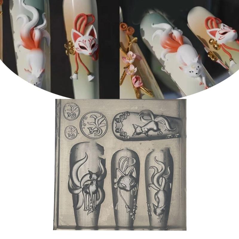 Flexible Silicone Nail Art Mold Creative Charm Design Reusable Manicure Accessories Easy Clean Home Salon Use