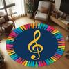 Runder Gitarrenteppich Rutschfest Waschmaschinenfest Teppich Kinderzimmer Runde Teppiche Wohnzimmer Fußmatte