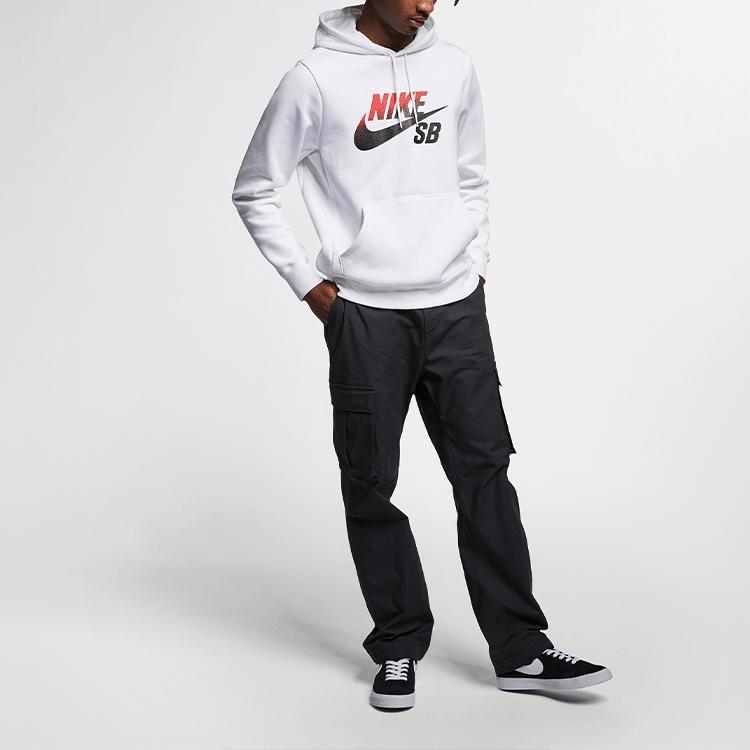 Nike Sb Ikona Gradient Logo Skateboarding Mikina Pánske Vrchné diely Biela BV6751-100