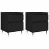 Nightstands (2 Pcs) Black 40 X 35 X 50 Cm Particleboard