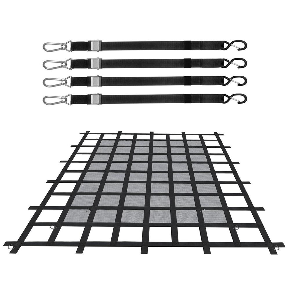 Lastnät Kraftigt Lastnät 72" x 57" Justerbara Spännen & S-Krokar