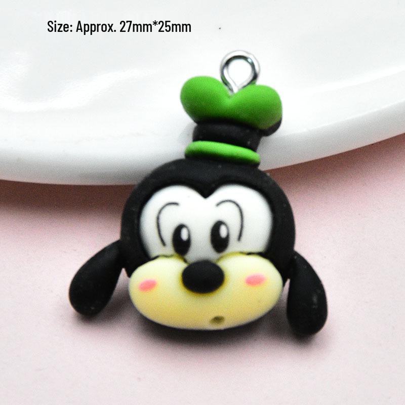 DIY Handmade Jewelry Accessories: Resin Cute Rabbit, Panda, Cactus, and Flower Pendants