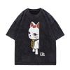 Dandadan Anime T-shirt Men Women Cotton Vintage Washed Graphic Print Short Sleeve Harajuku Otaku Streetwear Top Washed Hot Sale