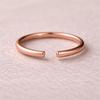 Pure Copper Minimalist Open Ring – Smooth Adjustable Band – Handmade Modern Jewelry