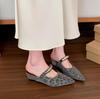 Fashion 2025 New Closed Toe Women's Slippers Fashion Leopard Print Hot Sale Outdoor Daily Metal Decoration Best Seller Wedge Slippers