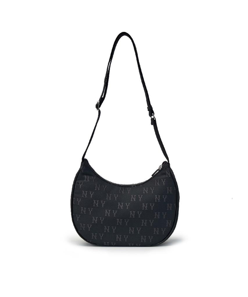 Mlb Classic Monogram Sportive Hobo Bag Ny (Black)