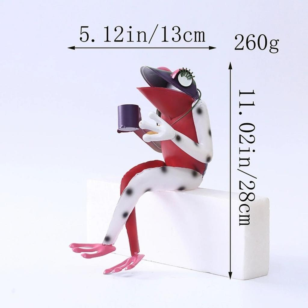 Metal Lawn Ornaments Frog Garden Decor Vintage Metal Yard Decor, Cute Animal for Indoor Outdoor Patio Lawn Backyard Frog Garden Decor