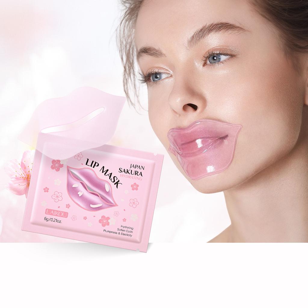LAIKOU Kirschblüten-Feuchtigkeitsspendender Lippenstift, 6 g, elastische, milde Lippenpflege, 10 Stück