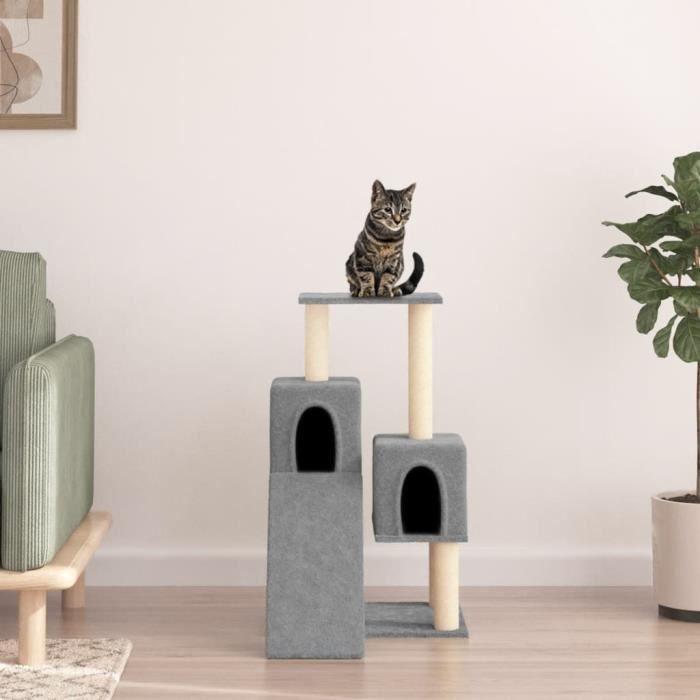 VidaXL Arbre à chat avec griffoirs en sisal Gris clair 82 cm 171778