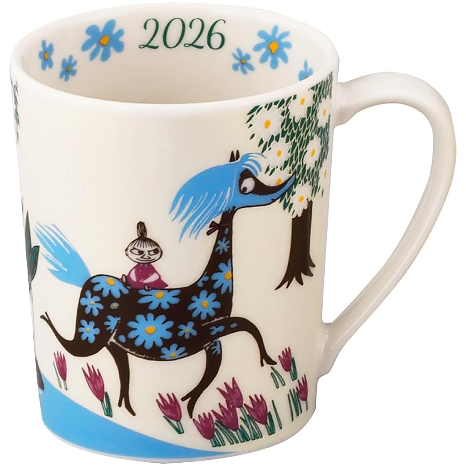 

Moomin Years Hippocampus Goes to the 2026 Diameter Height Made in Yamaka Shoten Mug, Moominpappa Sea (350ml), 8.5cm, 10cm, Japan, MM2026-11 синий
