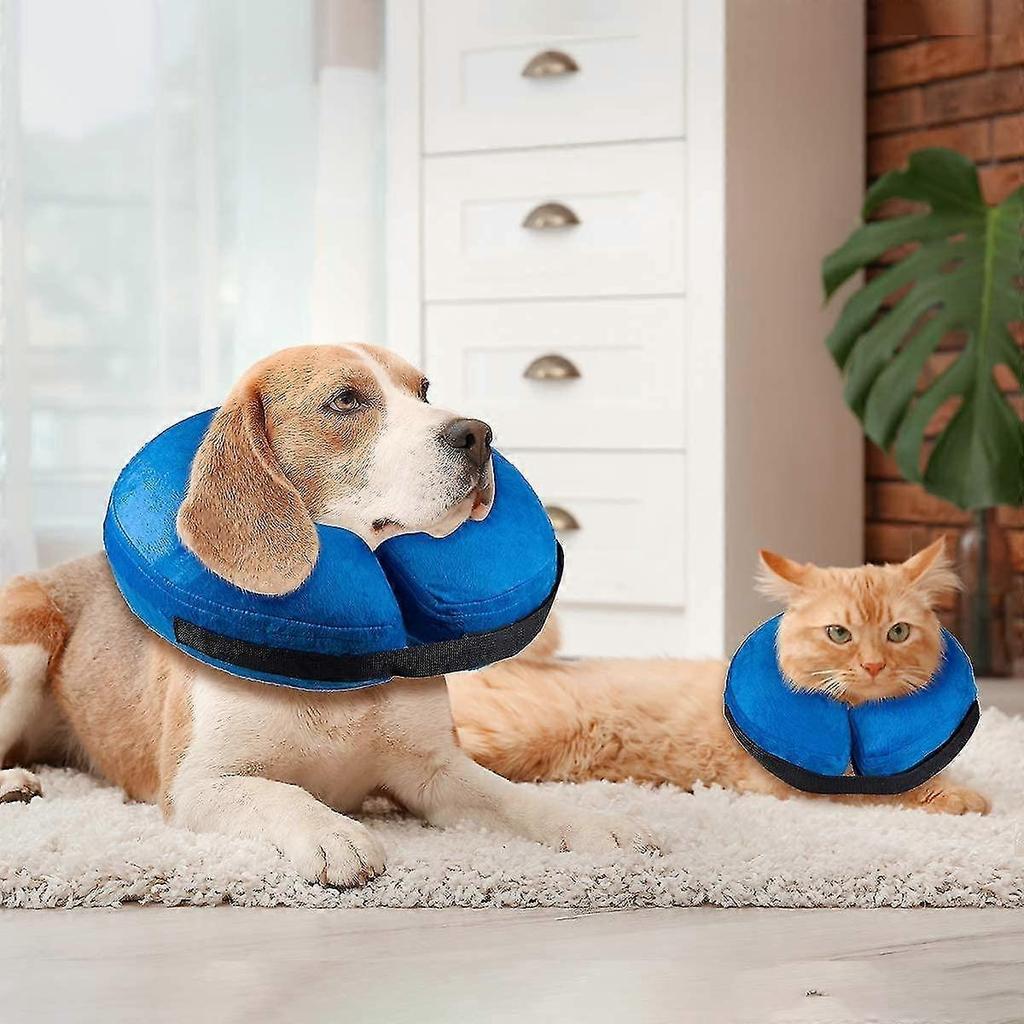 Inflatable - Recovery - Cone Collar For Dogs Cats After Surgery Soft Protective Recovery Collar Cone Prevent Pets From Touching Stitches Wounds And Ra