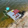2025 Ultra-light Black Aluminum Fishing Stool: Folding, Portable, Multi-functional, Small & Wide with Lifting Feature