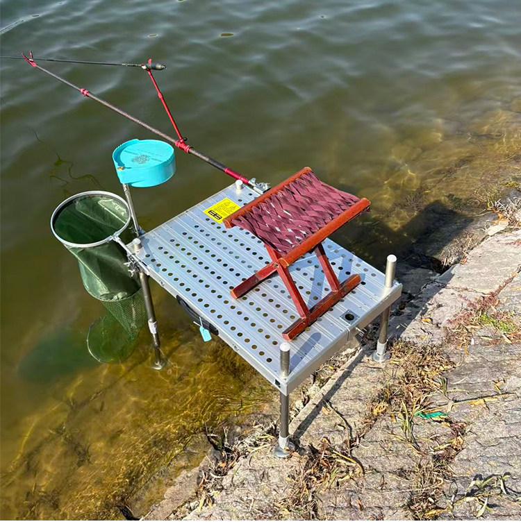 2025 Ultra-light Black Aluminum Fishing Stool: Folding, Portable, Multi-functional, Small & Wide with Lifting Feature