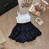 2024 Summer Women's A-Line French White Lace Puffy Skirt
