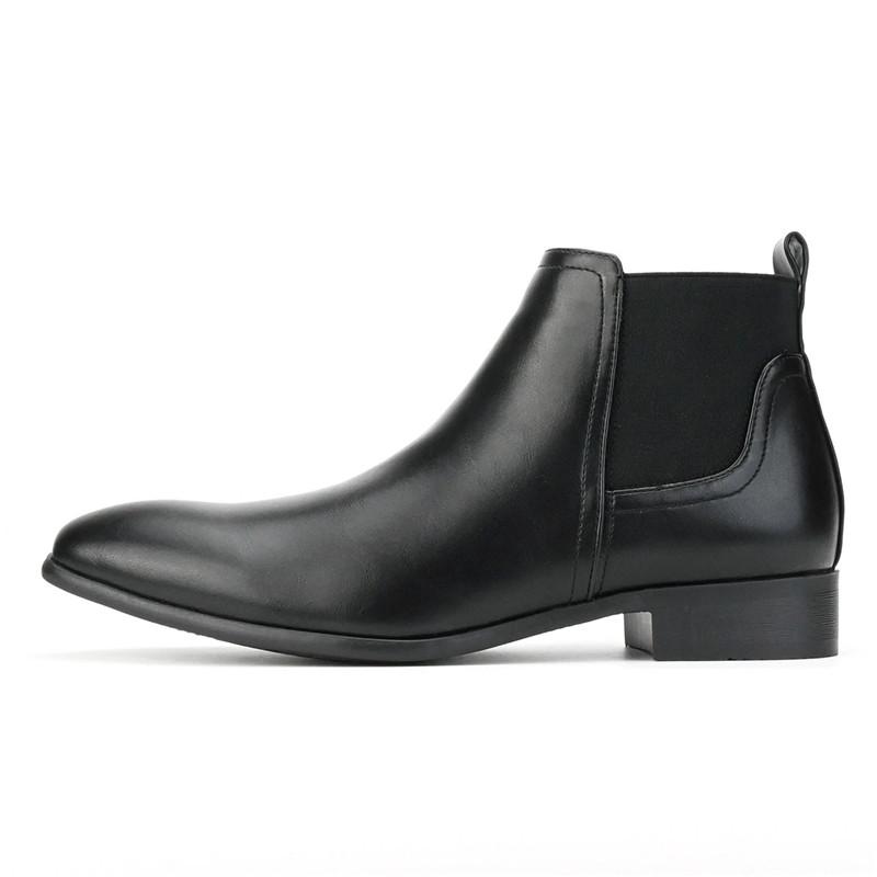 2026 New Chelsea Boots Men Shoes PU Brown Fashion Versatile Business Casual British Style Street Party Wear Classic Ankle Boots