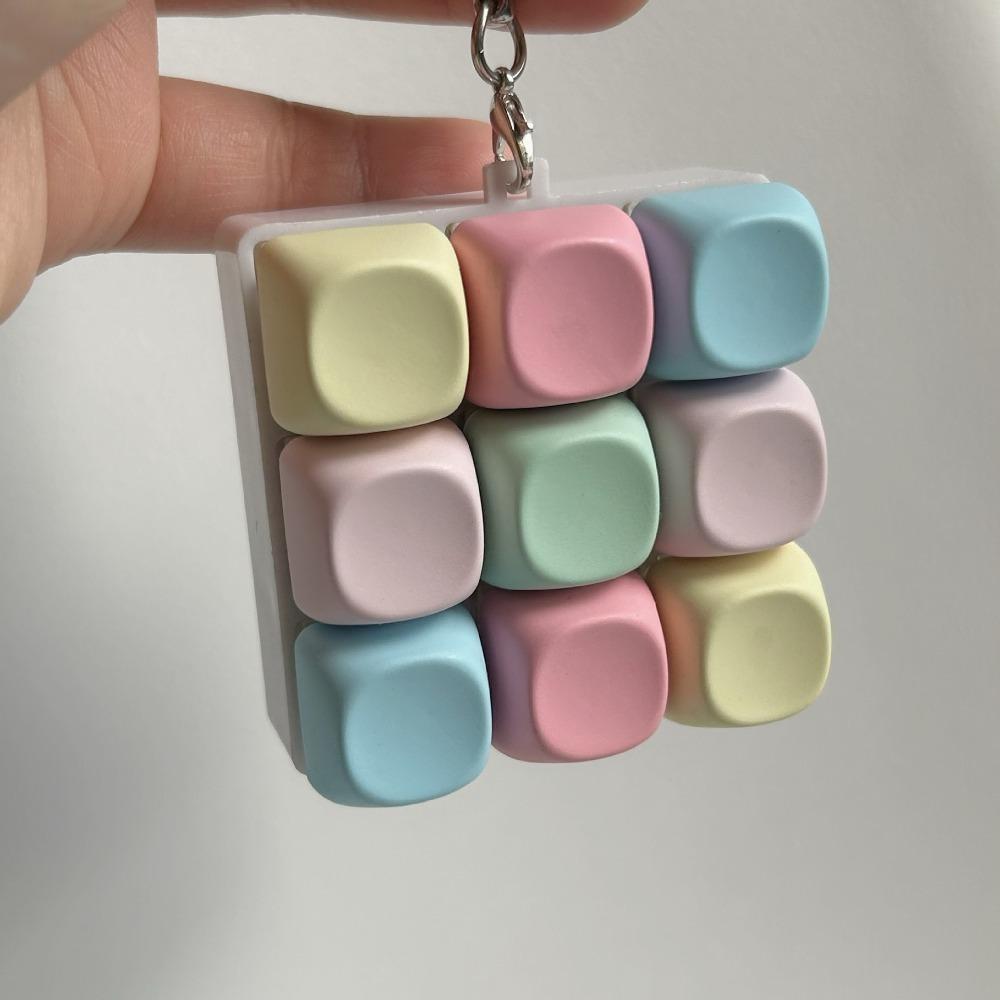 4/9 Keys Finger Keyboard Key Button Decompression Toy New Fidget Keychain  Adult