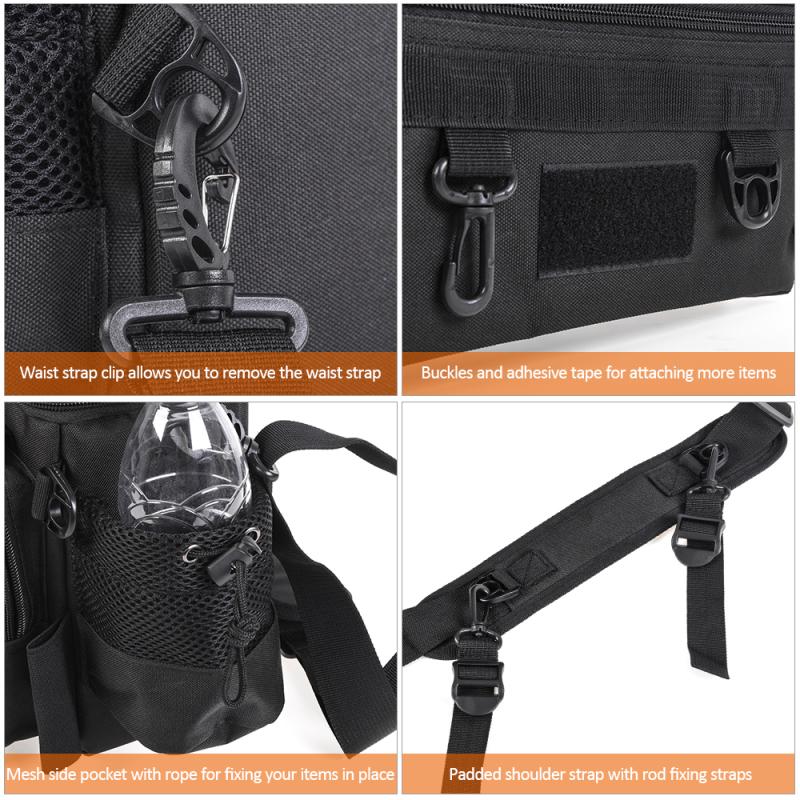 Waterproof Fishing Bag Large Capacity Multifunctional Lure Fishing Tackle Pack Outdoor Fishing Shoulder Bag Waist Bag