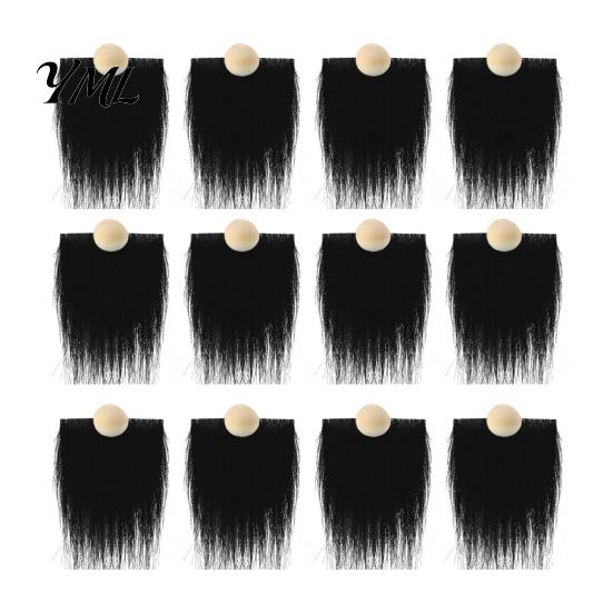 White Black Gnome Beards 12Pcs Beard And Nose Kit, DIY Christmas Craft Supplies with Faux Fur Fabric for Crafts Plush Wooden Ball Noses Doll